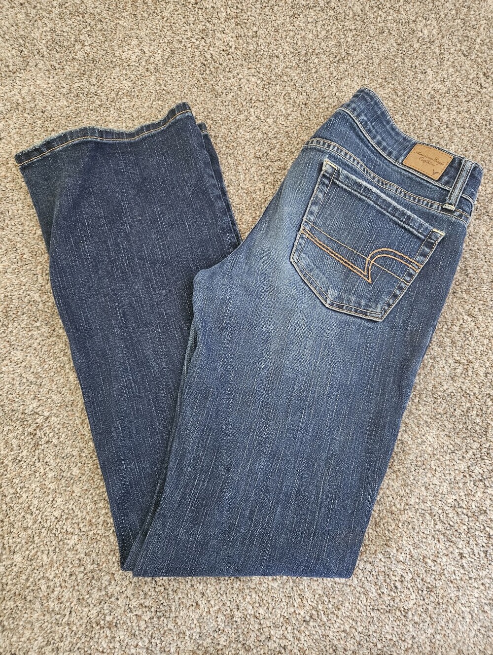American Eagle Favorite Boyfriend Dark Wash Mid Rise Bootcut Jeans Size 8
